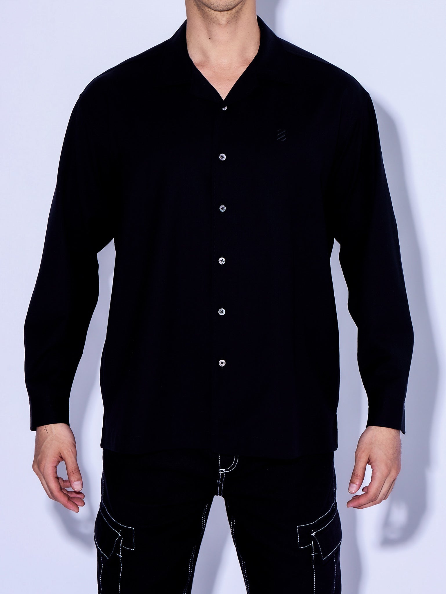 Open Collar Long Shirt